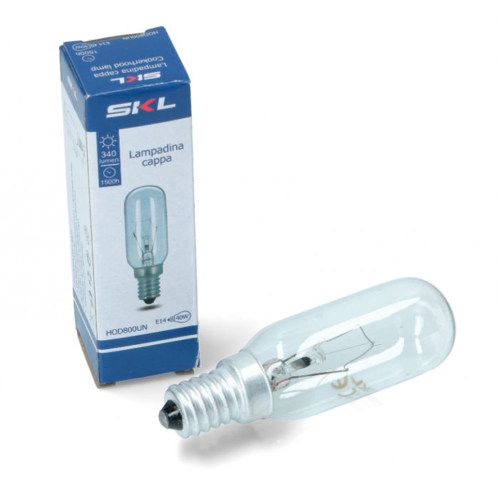 Лампа вытяжки E14 40W 220V 85x25mm уп. SKL